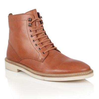 Chestnut Leather 'Munros' mens lace up boots